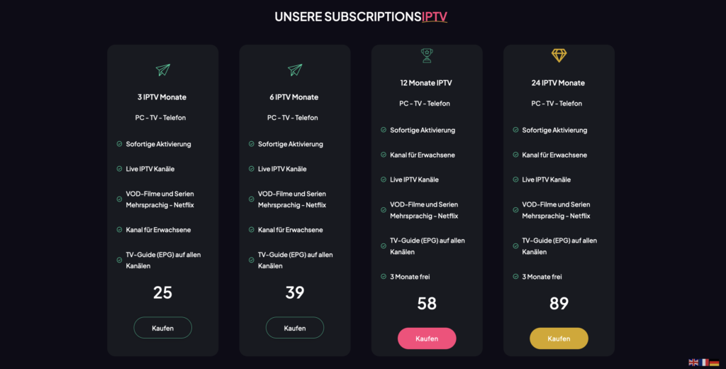 IPTV avec Chaînes Adultes